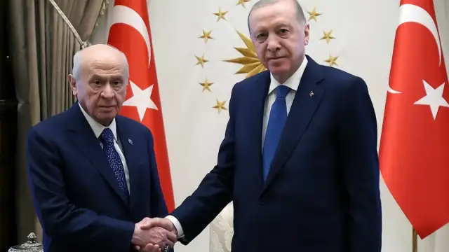 Erdoğan ve Bahçeli Beştepe'de Görüştü