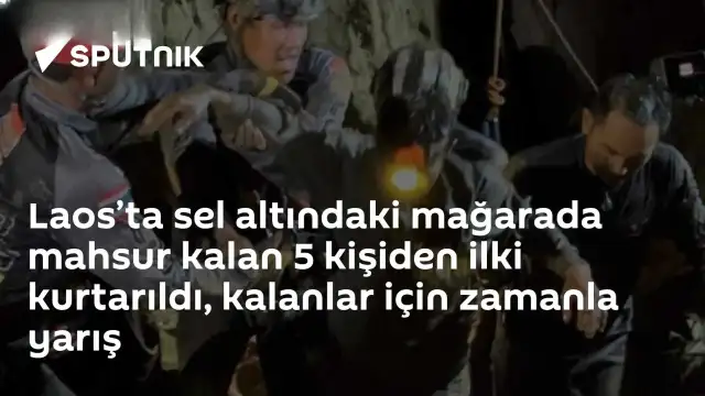 Laos'ta Sel Sularıyla Dolu Mağarada Mahsur Kalan 5 Kişiden Biri Kurtarıldı
