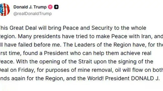 ABD Başkanı Trump: İran Anlaşması Bölgeye Barış ve Güvenlik Getirecek