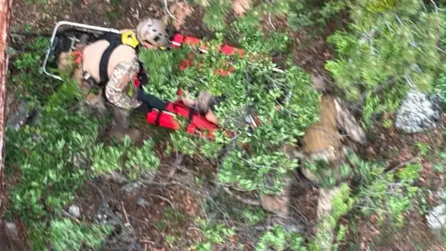 Çorum'da Sarp Arazide Mahsur Kalan Vatandaş Hava Kuvvetleri Tarafından Kurtarıldı