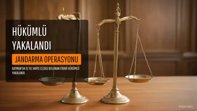 Batman'da 15 Yıl Hapis Cezası Bulunan Firari Hükümlü Yakalandı