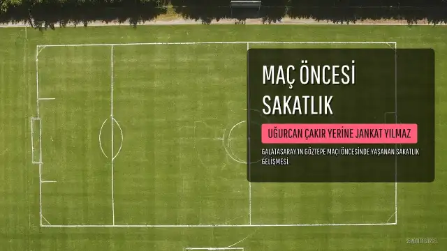 Galatasaray'da Maç Öncesi Sakatlık Paniği: Uğurcan Çakır Yerine Jankat Yılmaz İlk 11'de