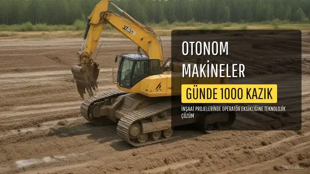 Operatör Bulunamayan Projelerde 72 Tonluk Otonom Makineler Devreye Girdi: Günde 1000 Kazık Çakılıyor