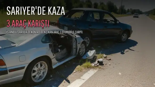 Sarıyer'de Trafik Kazası: 3 Araç Karıştı, 2 Yaralı