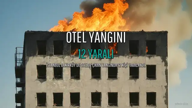 Bakırköy'deki Otel Yangınında 12 Kişi Yaralandı