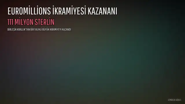 Birleşik Krallık'tan Bir Talihli 111 Milyon Sterlinlik EuroMillions İkramiyesini Kazandı