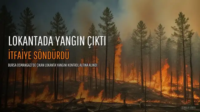 Bursa Osmangazi'de Lokantada Çıkan Yangın Söndürüldü