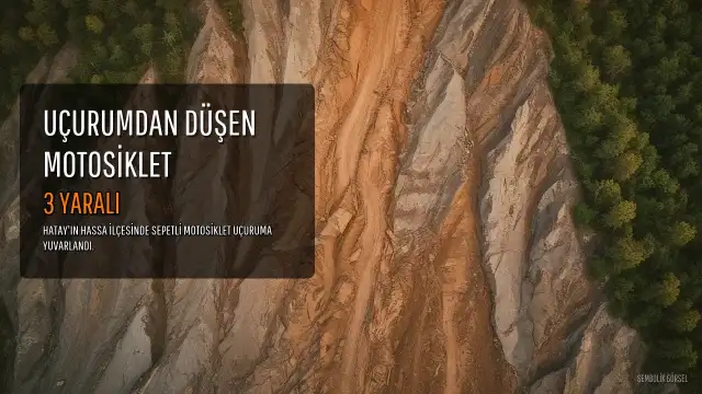 Hatay'da Zincirleme Kaza: Sepetli Motosiklet Uçurumdan Düştü, 3 Yaralı