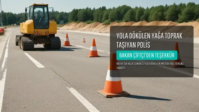 Bakan Çiftçi'den Hatay'da Yola Motor Yağı Dökülen Polise Teşekkür