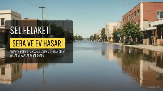 Demre'de Şiddetli Sağanak: 1450 Dönüm Sera ve 26 Ev Zarar Gördü