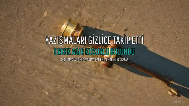 Eşinin Yazışmalarını Gizlice Takip Eden Erkek Ağır Kusurlu Bulundu: Yargıtay'dan Emsal Karar