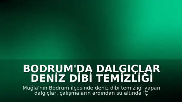 Bodrum'da Dalgıçlar Deniz Dibi Temizliği Sonrası Zeybek Oynadı