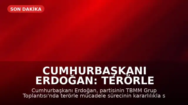 Cumhurbaşkanı Erdoğan: Terörle Mücadele Sürecini Tamamlayacağız