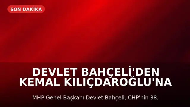 Devlet Bahçeli'den Kemal Kılıçdaroğlu'na Çağrı: Feragat Etmeli