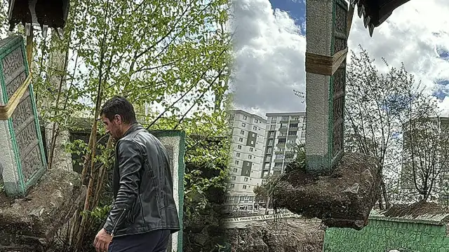 Erzurum'da 700 Yıllık Tarihi Mezarlar Kazı Çalışmasıyla Zarar Gördü