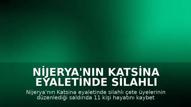 Nijerya'nın Katsina Eyaletinde Silahlı Saldırı: 11 Kişi Hayatını Kaybetti