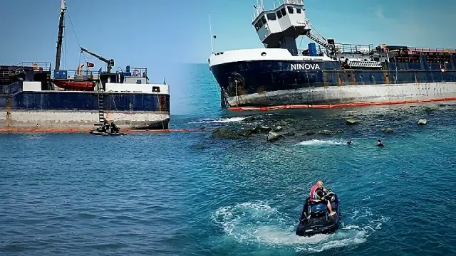 Sakarya Karasu Sahili'nde Fırtına Nedeniyle Karaya Oturan Kuru Yük Gemisi Bölgesi Kapatıldı