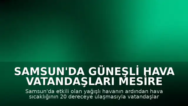 Samsun'da Güneşli Hava Vatandaşları Mesire Alanlarına Çekti