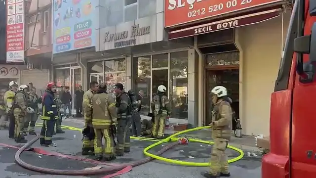 Bağcılar İSTOÇ'ta Bir İş Yerinde Çıkan Yangın Kontrol Altına Alındı