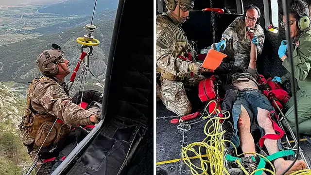 Çorum'da Yaralı Yürüyüşçü Askeri Helikopterle Kurtarıldı