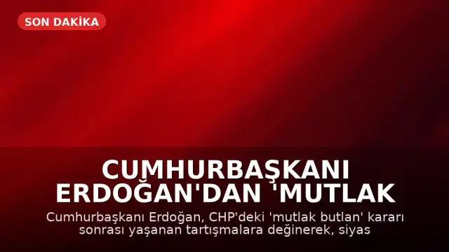 Cumhurbaşkanı Erdoğan'dan 'mutlak butlan' kararı sonrası ilk açıklama