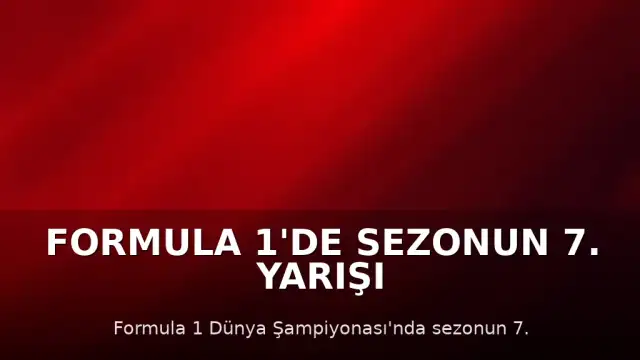 Formula 1'de Sezonun 7. Yarışı Barselona'da Lewis Hamilton'ın Oldu