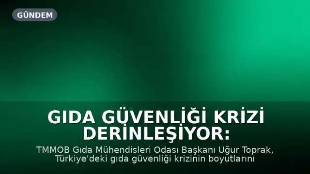 Gıda Güvenliği Krizi Derinleşiyor: Yoksulluk ve Kirlilik Halk Sağlığını Tehdit Ediyor