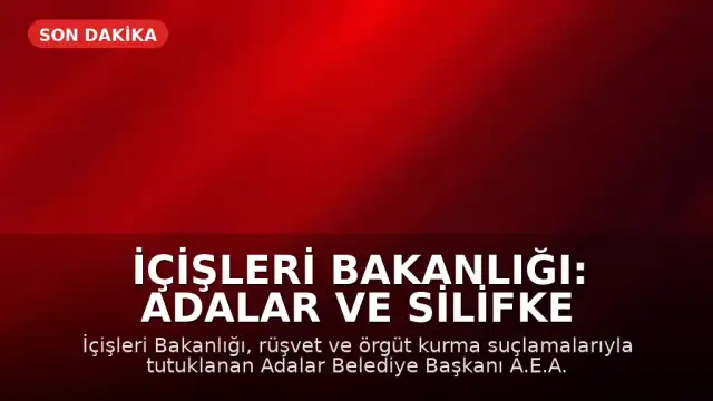 İçişleri Bakanlığı: Adalar ve Silifke Belediye Başkanları görevden uzaklaştırıldı