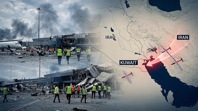 İran İHA'ları Kuveyt Havalimanı'nı Vurdu: Tüm Uçuşlar Durduruldu