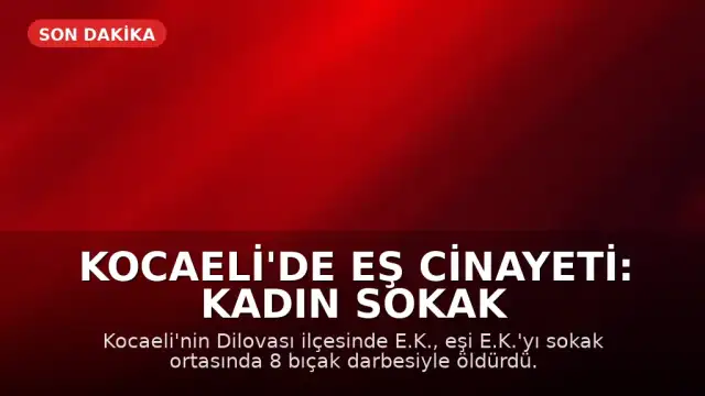 Kocaeli'de Eş Cinayeti: Kadın Sokak Ortasında Bıçaklanarak Hayatını Kaybetti