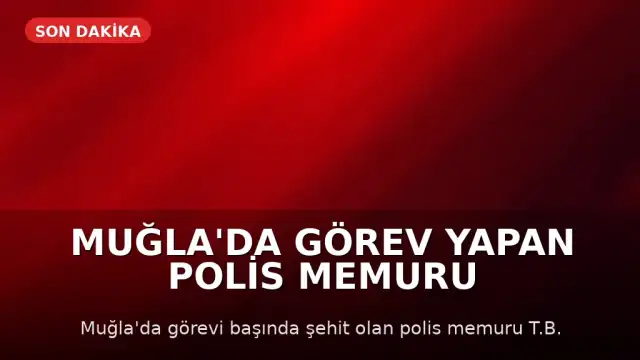 Muğla'da Görev Yapan Polis Memuru T.B. Şehit Düştü; İçişleri Bakanı Çiftçi'den Başsağlığı Mesajı