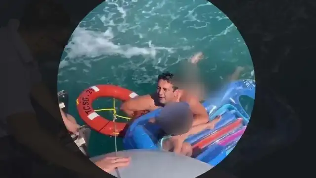 Aydın Didim'de Deniz Yatağıyla Açığa Sürüklenen Çocuk Sahil Güvenlik Tarafından Kurtarıldı