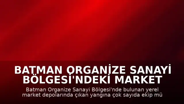 Batman Organize Sanayi Bölgesi'ndeki Market Depolarında Yangın Çıktı