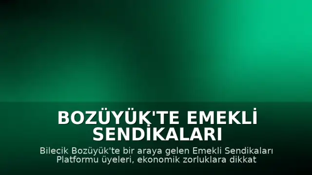 Bozüyük'te Emekli Sendikaları Platformu'ndan Basın Açıklaması: "Geçinemiyoruz"