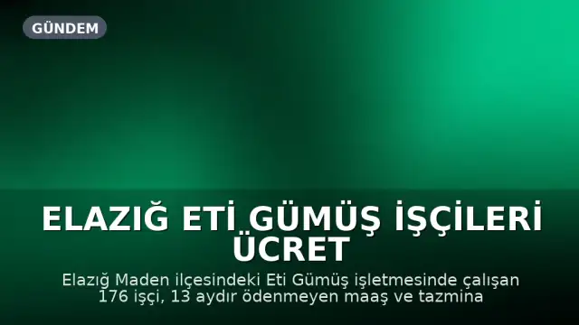 Elazığ Eti Gümüş İşçileri Ücret ve Tazminat Talebiyle Eyleme Geçti