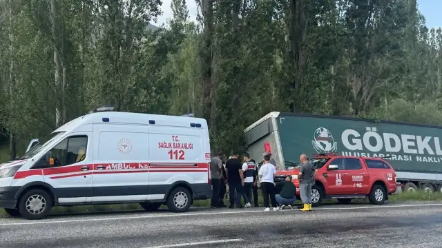 Erzurum'da tırın ağaçlara çarpması sonucu sürücü yaşamını yitirdi