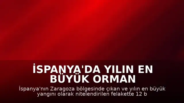 İspanya'da Yılın En Büyük Orman Yangını: 12 Bin Hektar Alan Tahrip Oldu