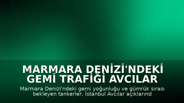 Marmara Denizi'ndeki Gemi Trafiği Avcılar Açıklarında Havadan Görüntülendi