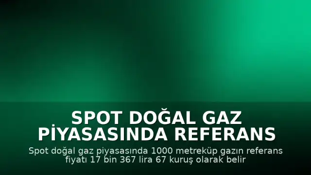 Spot Doğal Gaz Piyasasında Referans Fiyat ve İşlem Hacmi Verileri Açıklandı