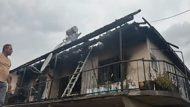 Tokat Yeşilyurt'ta çıkan yangın tek katlı eve zarar verdi