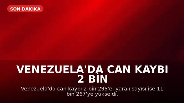 Venezuela'da Can Kaybı 2 Bin 295'e Ulaştı: 7 Günlük Ulusal Yas İlan Edildi