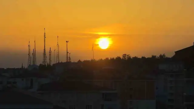 Edirne'de Gün Batımında Kartpostallık Manzara