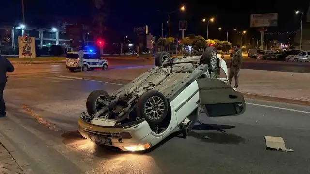 Kayseri'de Trafik Kazası: Otomobil Takla Attı, Yaralanan Kimse Olmadı