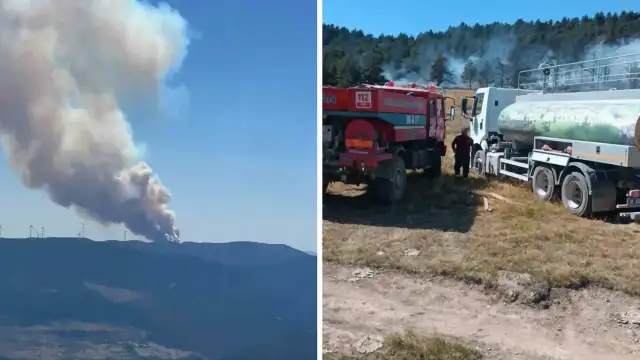 Işık Dağı'nda Orman Yangını: Havadan ve Karadan Müdahale Sürüyor