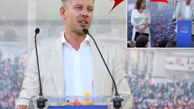Macaristan Başbakanı Peter Magyar'a konuşma sırasında yumurtalı protesto: Şüpheli gözaltına alındı
