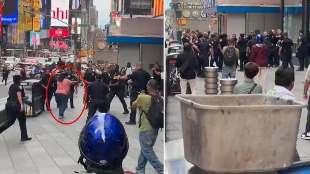 Times Square'da Bıçaklı Saldırı: Bir Kadın Polis Kurşunuyla Durduruldu