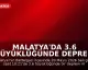 Malatya'da 3.6 büyüklüğünde deprem kaydedildi