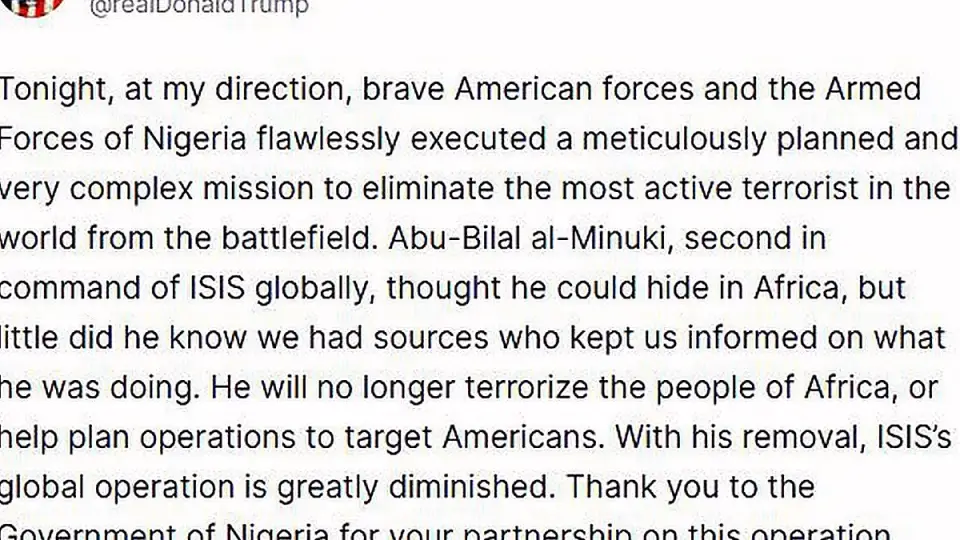 ABD Başkanı Trump: DEAŞ'ın Küresel İkinci Komutanı Öldürüldü