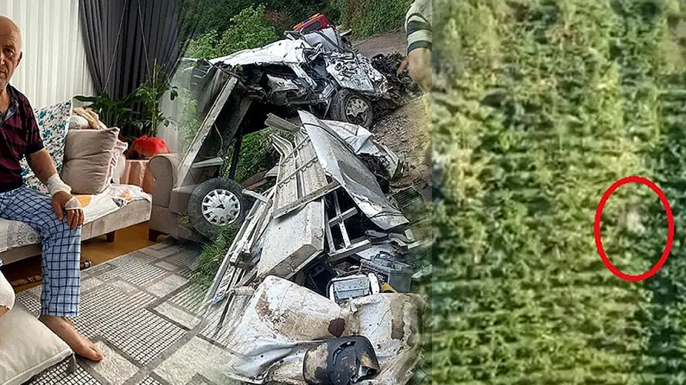 Giresun'da Sarp Araziden Yuvarlanan Kamyonet Kazasında Yaralılar Kurtuldu