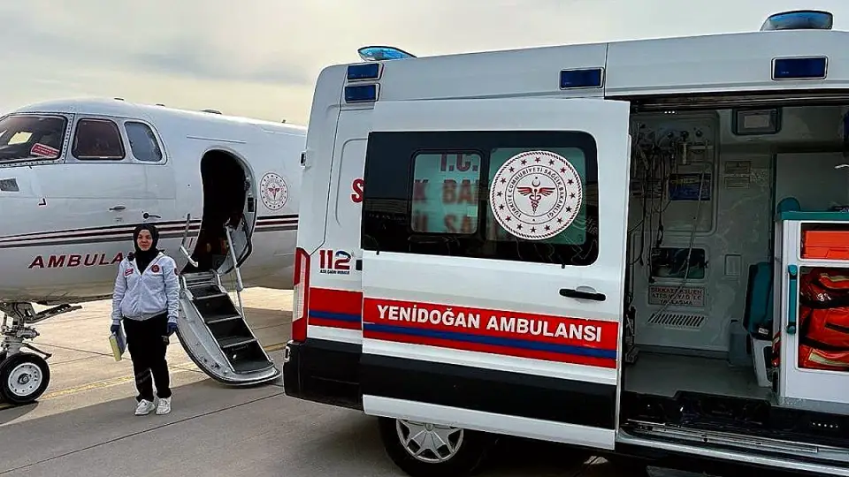 Kalbi Delik Doğan Bebek Bilge, Ambulans Uçakla Ankara'ya Nakledildi